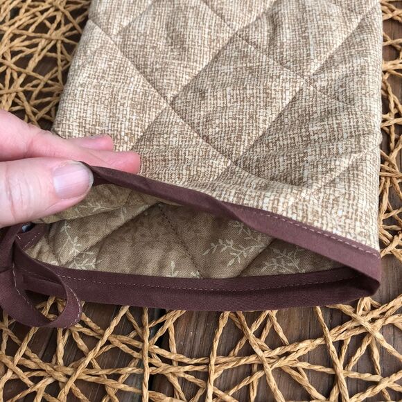 Oven Mitt, 2 Finger Hotpads, Square Potholder, Neutral Print, Baking Gift Set - Picture 2 of 8